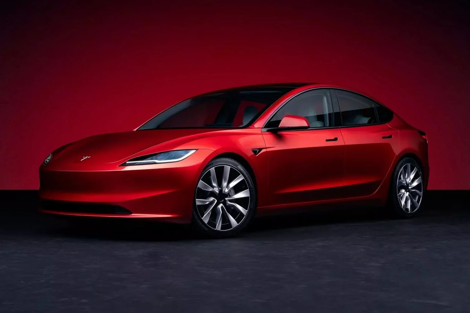 tesla model 3 vermelho