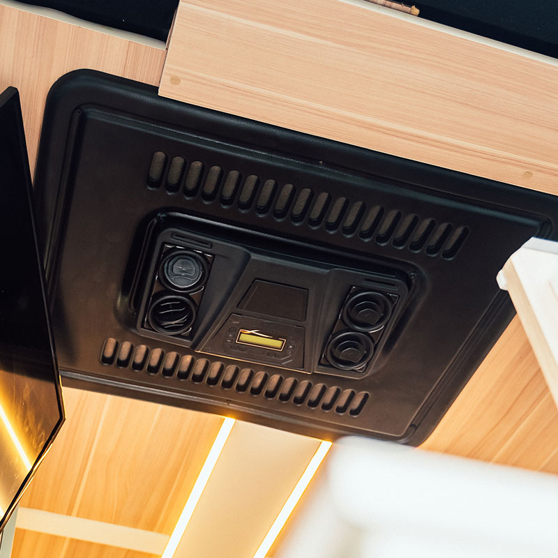 ar condicionado do motorhome completo da retornar