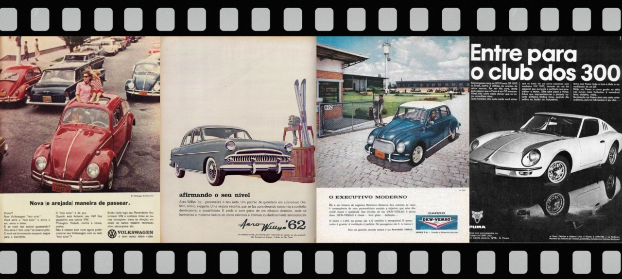 universo automotivo anos 60 - Volkswagen, Aero Williys, DKW e Puma