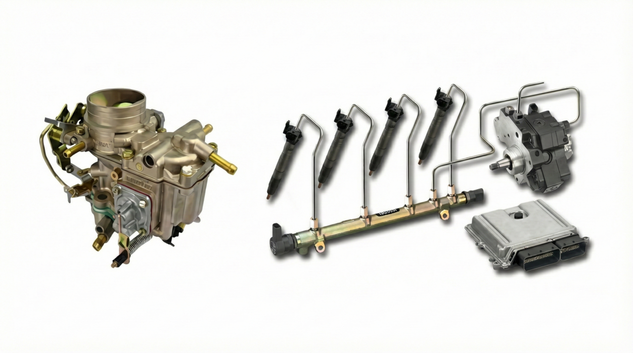 carburador e injeção eletrônica de moto