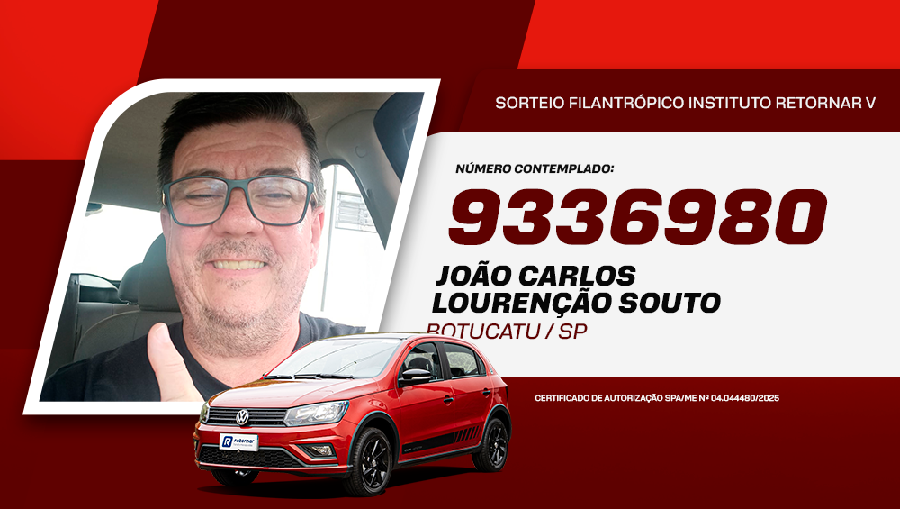 João Carlos Lourenço Souto ganhador Gol Last Edition 